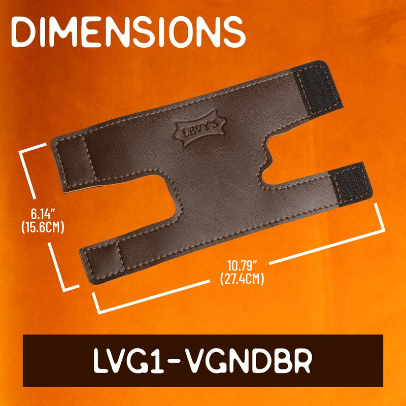 Levy's Leathers Vegan Leather Valve Guard for Trumpet; Brown (LVG1-VGNDBR) Dark Brown