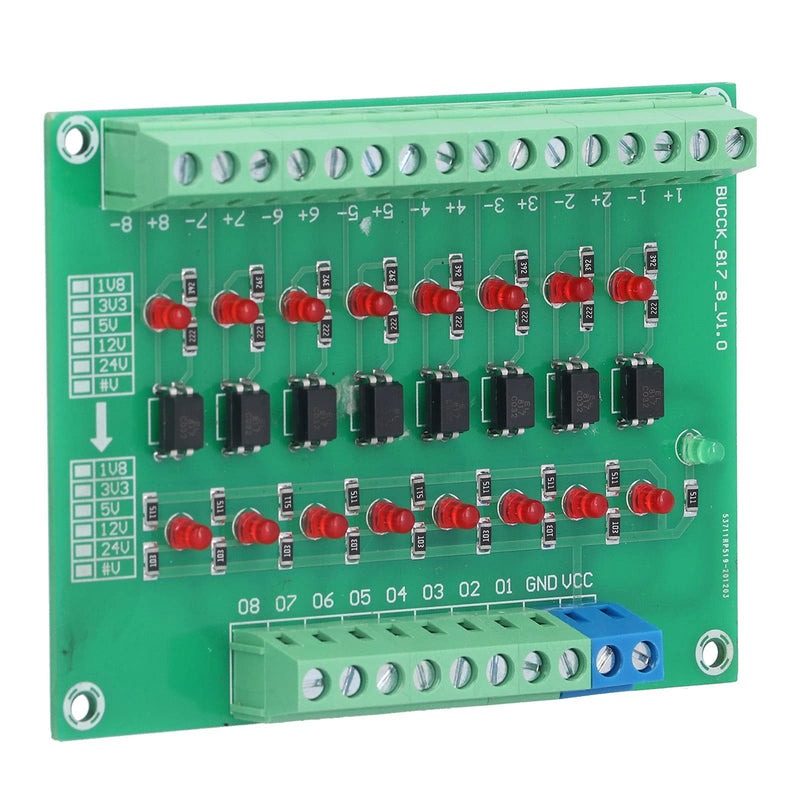 8 Channel Optical Isolation Module 24V to 5V Optocoupler PLC Signal Converter Board for Signal Isolation optical module optical module board rails