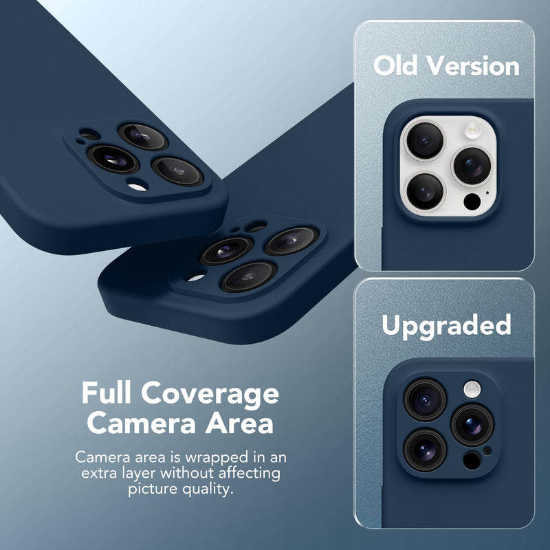 Magnetic for iPhone 15 Pro Max Case, Compatible with MagSafe, [Full Camera Protection][2 Screen Protectors] Silicone Shockproof Protective Phone Case for iPhone 15 Pro Max 6.7", Cobalt Blue