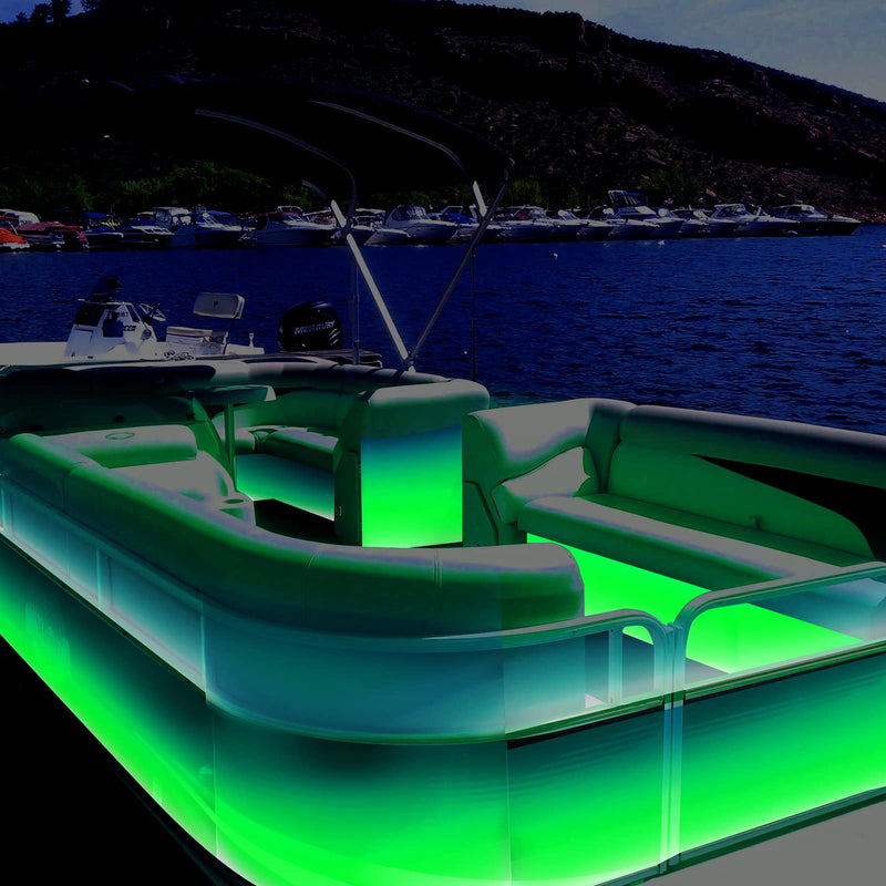 [AUSTRALIA] - Marine LED Strip Lights Boat Lights for Night Fishing Boat LED Strip Light 12V Waterproof, Interior Deck Light for Pontoon, Kayak, Jon Boats, Bass Boats (Green, 32.8ft) Green (32.8FT) 