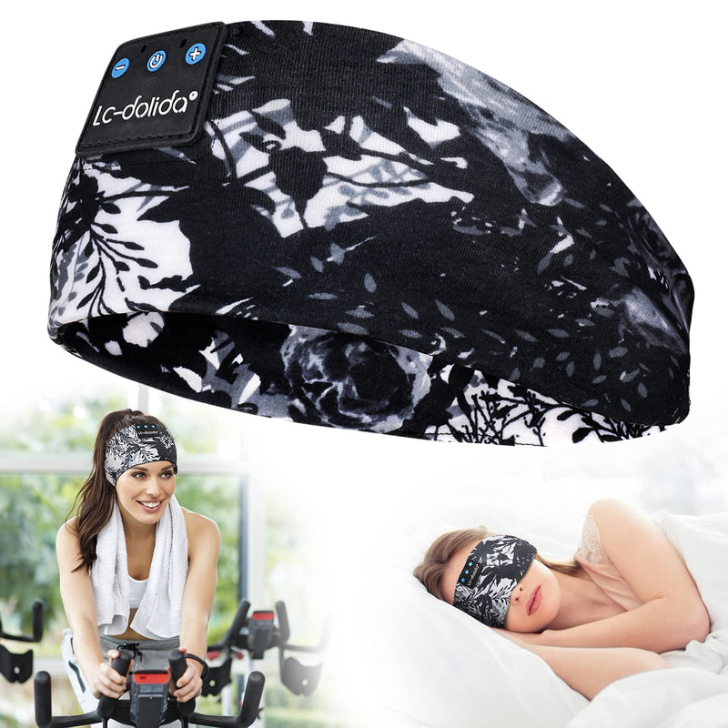 LC-dolida Sleep Headphones Bluetooth Headband Sleeping Cozy Band Wireless Headband