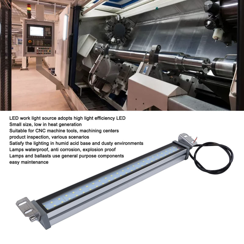 Machine Light, LED Charging Light, White Source, IP67, Waterproof, Explosion-proof, Replacement for Machine Tube Light, 24V, 36V