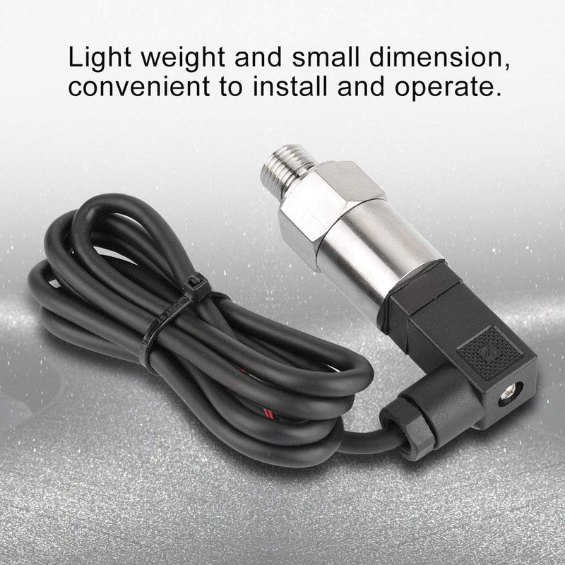 Pressure Transmitter, 4-20 mA Output G1/4 Inch Silicon Pressure Sensor for Water, Gas, Fuel, Oil or Air Pressure (0-1MPA)