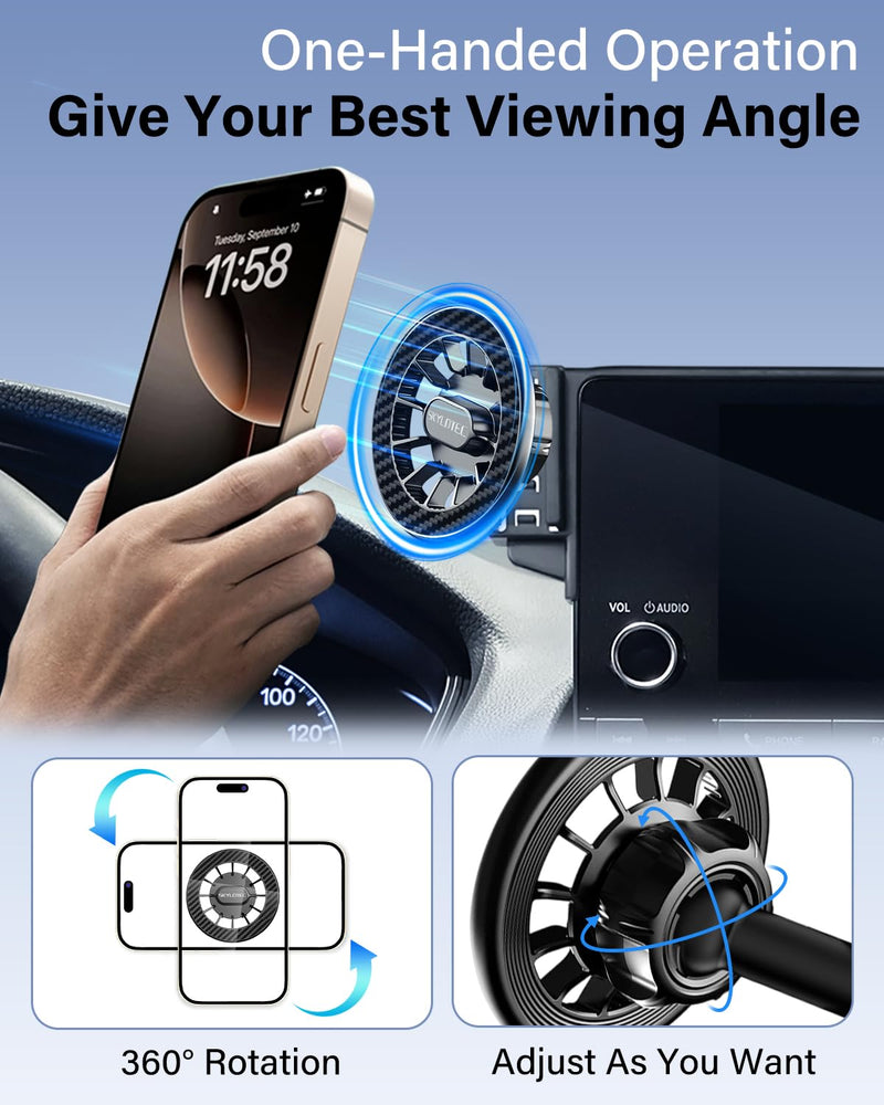 SKYLOTEC Magnetic Phone Holder for Kia Telluride 2020 2021 2022 Accessories | 10.25-Inch Touchscreen, Car Screen Cell Phone Mount, Automobile Cradles for MagSafe iPhone, Not Block Air Vent Telluride 2020-2022