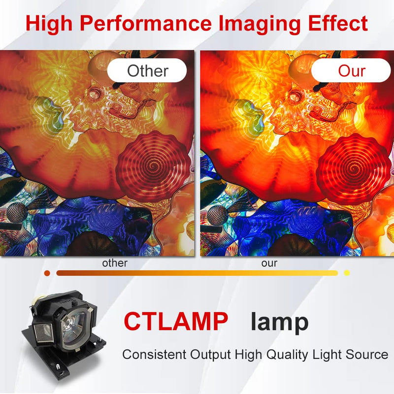 CTLAMP A+ Quality DT01021 / 456-8755J / 78-6972-0008-3 Replacement Projector Lamp/Bulbs with Housing Compatible with HITACHI CP-X2010 / CP-X2510 / CP-X2010N / CP-X2011 / CP-X2011N / CP-X2510N