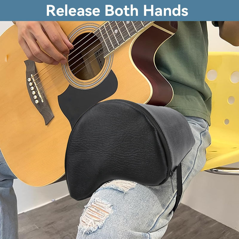 Guitar Cushion PU Leather Cover Guitar Bass Cushion Pad Guitar Leg Pad Guitar Leg Rest Guitar Leg Support Guitar Leg Pad Guitar Stool Cushion Guitar Support On Leg Musical Instruments Accessories