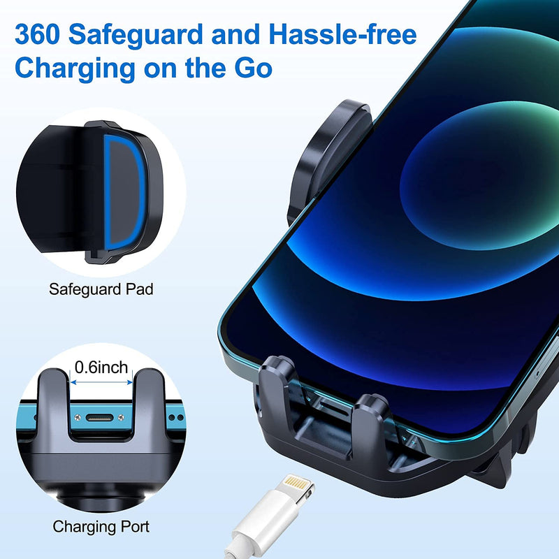 Universal Air Vent Car Mount, [ Big Phones & Thick Case Friendly ] Cell Phone Holder for Car Hands Free Clamp Cradle Vehicle fit for All Apple (B1)