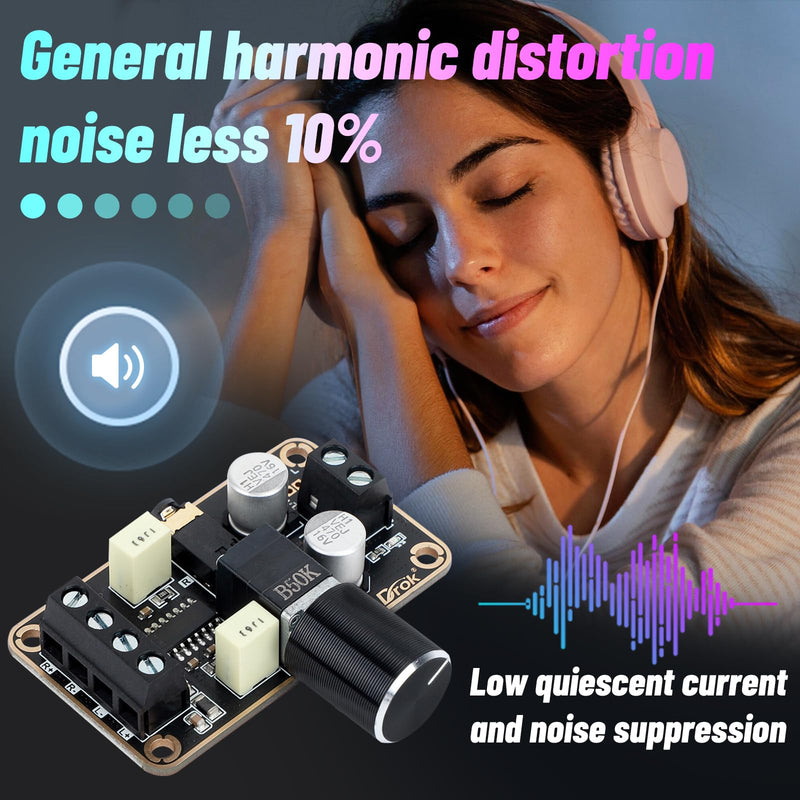 [AUSTRALIA] - DROK Audio Amplifier Board, 5W+5W Mini Amplifier Board PAM8406 DC 5V Digital Stereo Power Amp 2.0 Dual Channel Class D Amplify Module for Speaker Sound System DIY 