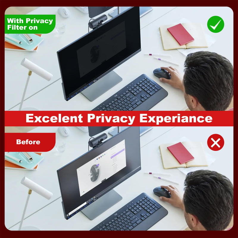 [2-Pack] 22 Inch Computer Privacy Screen Filter (16:10 Aspect Ratio) | Removable, Anti-Glare & Blue Light Filter, Compatible with HP, Dell, LG, ASUS, Acer, Samsung, Lenovo & ViewSonic Monitors 22.0 Inch