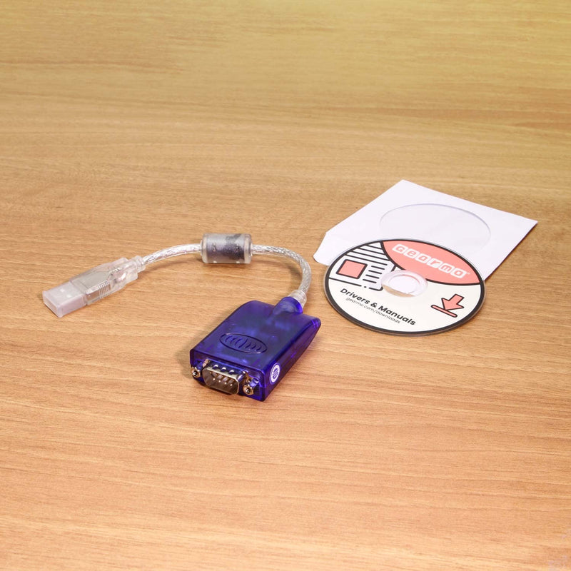 GearMo Windows 7, 8 and 10 Compatible USB Serial Adapter FTDI Chip RS232 DB-9 920K with TX/RX LED