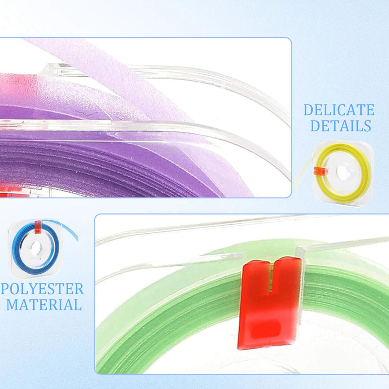 4 Rolls of Tooth Sandpaper, 4 mm x 6 m Tooth Sandpaper for Interdental Spaces, Sandpaper, Tooth Polishing Strips, Tooth Discolouration Removal (Purple, Yellow, Green, Blue)