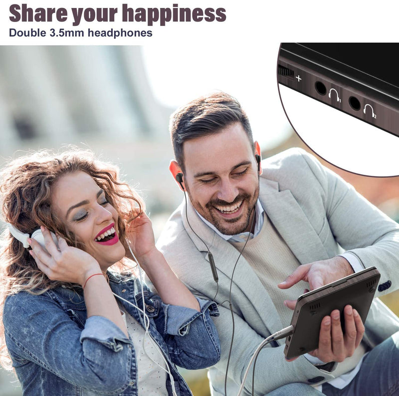 [AUSTRALIA] - Portable CD Player with Speakers 2000mAh Rechargeable CD Player Portable with Double 3.5mm Headphones Jack,Small Anti-Shock Personal CD Player for Car Aux or Home Music Player 806-Red 