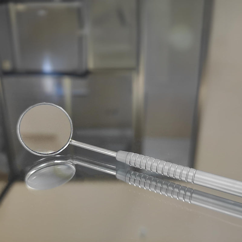 Dental Mouth Mirror - Size 5, Stainless Steel, Easy Viewing for Dentists and Eyelash Extensions 1 x mirror top