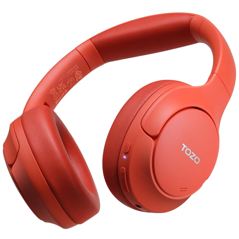 TOZO HT2 Hybrid Active Noise Cancelling Headphones, Wireless Over Ear Bluetooth Headphones, + HT2 Replacement Ear Pads
