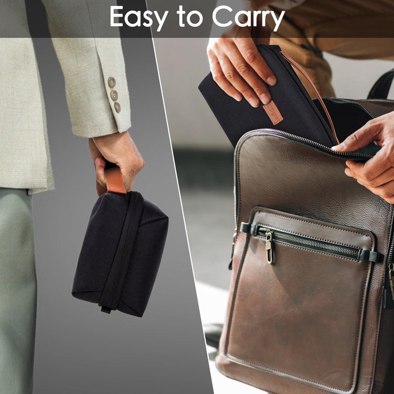 [AUSTRALIA] - DDgro Electronics Organizer Travel Pouch - Perfect Accessory Bag for Electronics, MacBook Charger & Cords, Cables, Hard Drive (Black-Brown) Black-Brown 