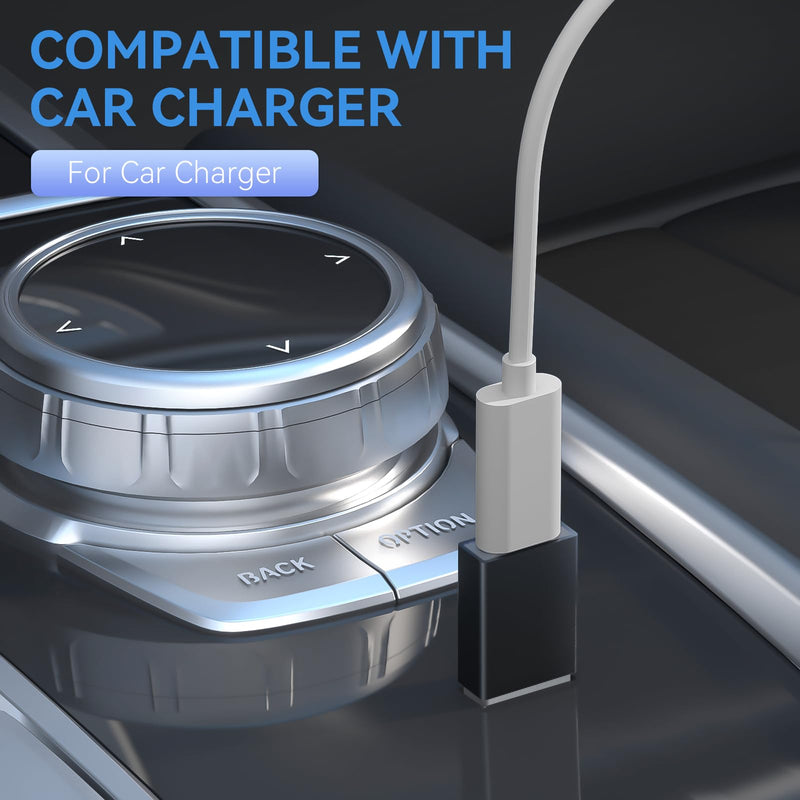 4-Pack USB C to USB Adapters, with 2 Type C Female to A Male Converters & 2 USB C Male to USB Female Connectors, Compatible with Apple Watch, iPhone 15 Pro Max 14 13 12, AirPods, Ultra 8 9 - Gray C-A，A-C/4 pack (Grey)