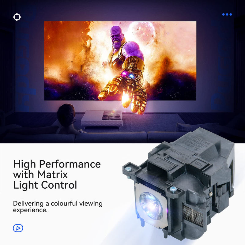 Pugody ELPLP88/V13H010L88 Replacement Projector Lamp Bulb for Epson Powerlite Home Cinema 2040 1040 2045 740HD 640 EX3240 EX7240 EX9200 EX5250 EX5240 VS240 VS345 VS340 EB-97H 98H 99WH 945H 955WH X27
