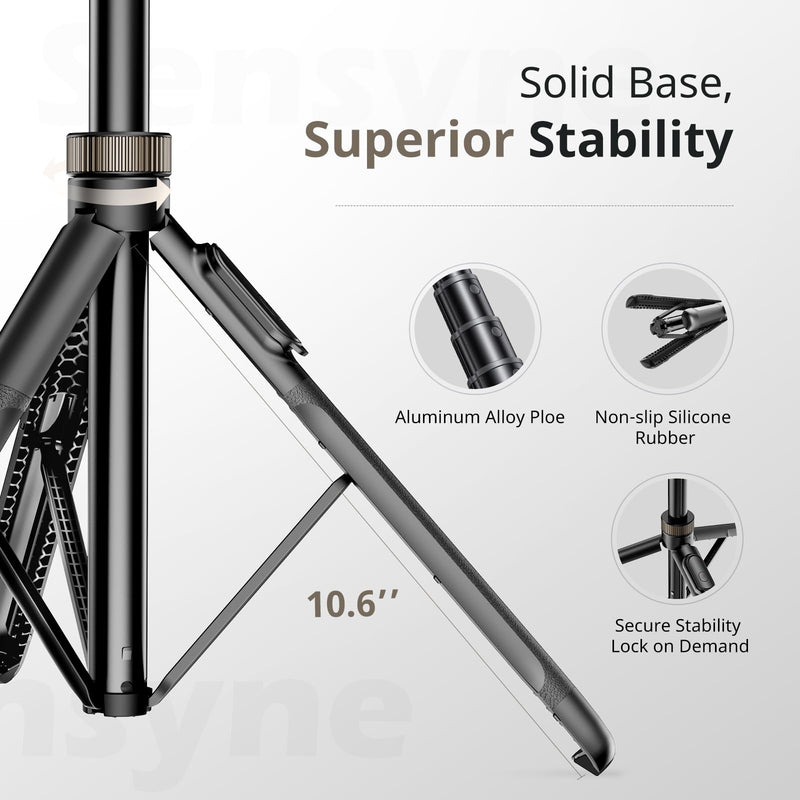Sensyne 72" Phone Tripod, Extendable Tripod for iPhone & Selfie Stick with Detachable Phone Holder & Wireless Remote, iPhone Tripod Compatible with All Cell Phones, Camera
