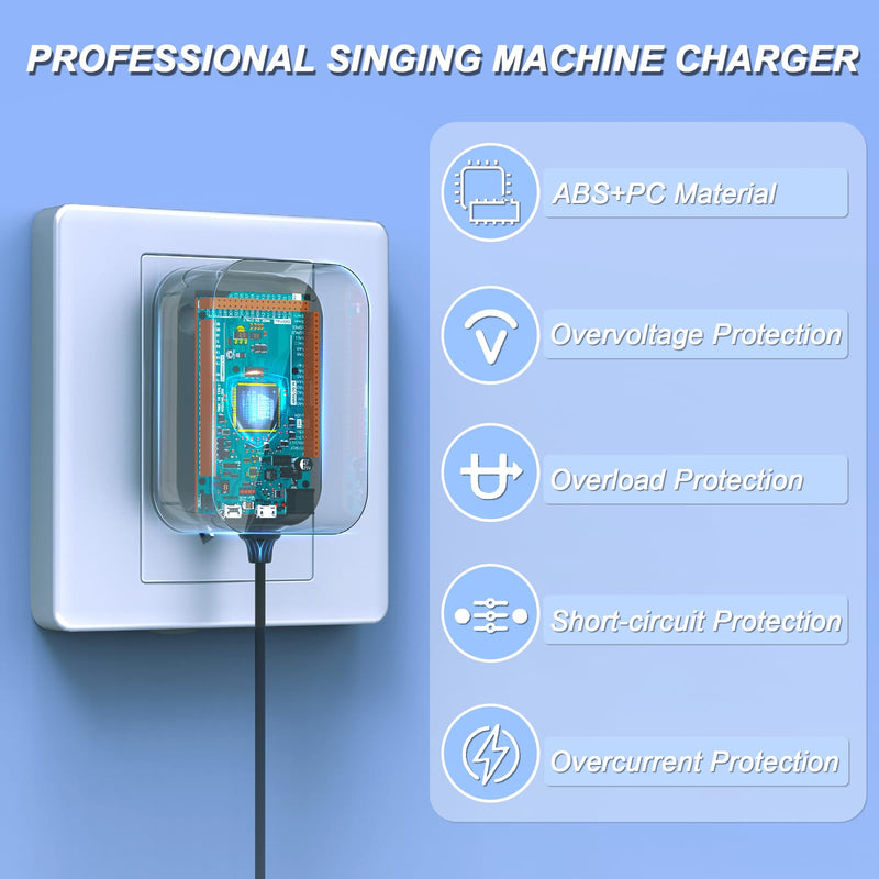 [AUSTRALIA] - VHBW Karaoke Charger Replacement for Singing Machine SML-385 SML385 SML385W SML385BTW SML385BTBK SML385UBK IN-385W SML625BTBK CD G Player BT Karaoke GKYPS0200058US1 5.8V Power Adapter 
