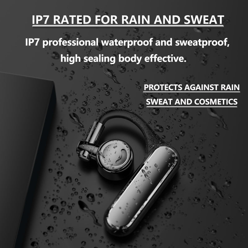 Bluetooth earpiece V5.4 Single Ear Bluetooth Headset, with Noise Cancellation and Microphone Compatible, Talk time of 35 Hours Bluetooth Phone Headset, Available for iPhone and Android. (Z8) Z8