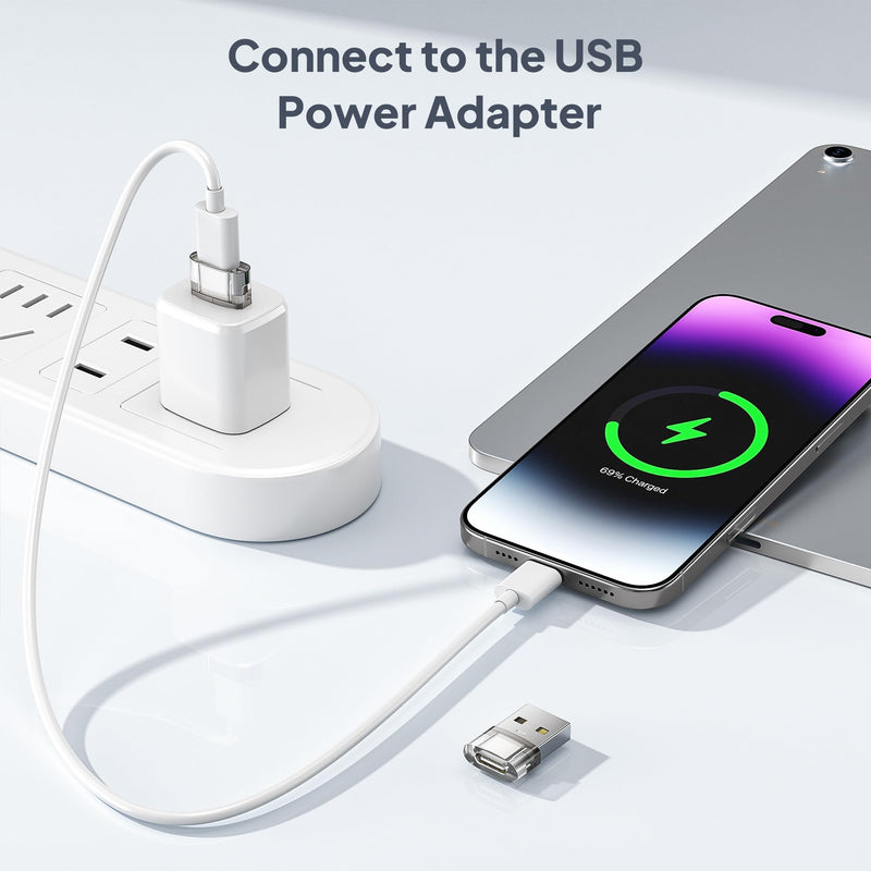 Elebase USB to USB C Adapter 4 Pack,Transparent Type-C Female to A Male Car Charger Converter for New iPhone 16 Pro Max Plus 15 14 13,Apple Watch 10 9 8,Airpods,iPad Air 5 Mini 6 7,Samsung S24 Ultra
