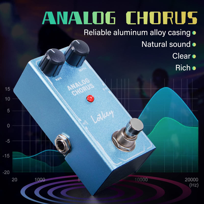 [AUSTRALIA] - Analog Chorus Guitar Pedal, Lotkey Electric Effects Pedals Mini Single Type DC 9V True Bypass 