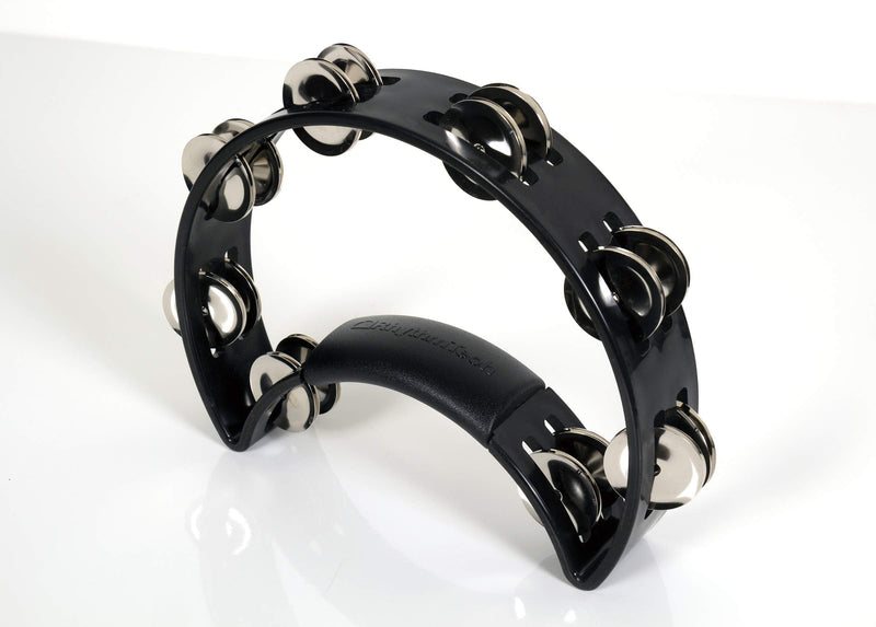 [AUSTRALIA] - RhythmTech RT1010 Tambourine, Nickel Jingles, Black 