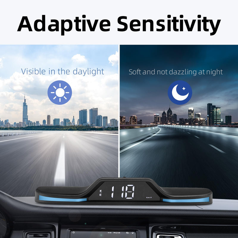[AUSTRALIA] - GPS Speedometer for Car HUD, 5V Heads Up Display for Car, Digital Speedometer MPH for Car with Car Compass, Time, Fatigue Driving Reminder, Overspeed Alarm for All Vehicle 