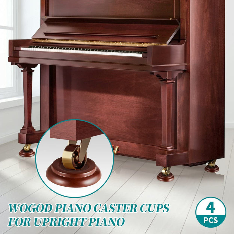 Piano Caster Cups,Piano Pads for Hardwood Floors,Upright Piano Wheel Floor Protectors, Piano Leg Coasters Protectors.
