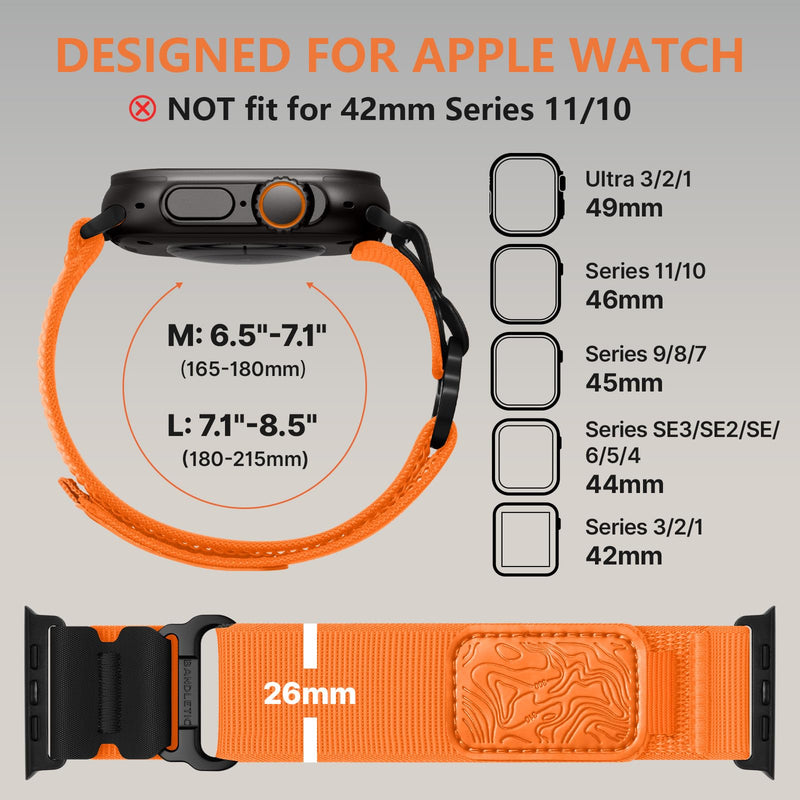 Bandletic Tactical Strap and Stretchy Band Compatible with Apple Watch