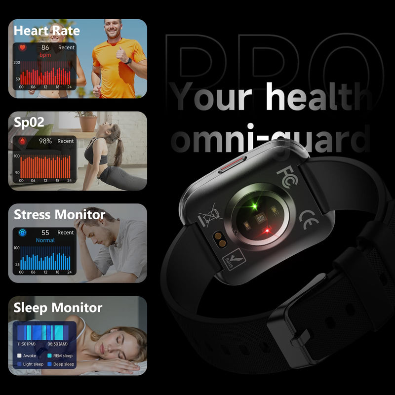 Smart Watch for Men Women, Bluetooth Calls, AI Dial,AI Q&A,1.85" HD AMOLED Curved Display Fitness Watch with Heart Rate/SpO2/Stress Monitor, Pedometer,110+ Sports Waterproof IP68 Smartwatch,Light Gray