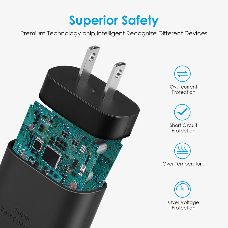 Type C Charger Fast Charging-25W USB C Charger with Type C to Type C Cable, USB C Android Charger [PD PPS Compatible] for Galaxy S23/S22/S21 Series/Note 20/10/9 Series/Pixel 4XL/4/3XL
