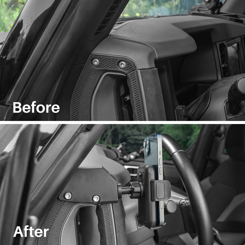 Car Phone Holder for Ford Bronco 2021-2025 | Car Phone Mount for Ford Bronco Accessories, 360° Rotating Smartphone Stand, Driver Side