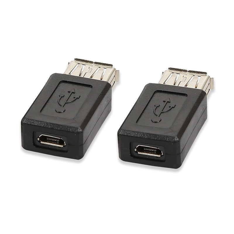 Electop 2 Pack USB 2.0 A Female to USB Micro Female Adapter Converter