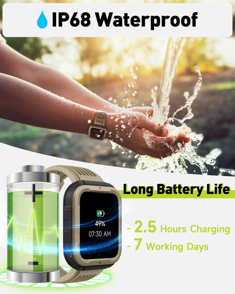 VRPEFIT Smart Watch for Men Women (Answer/Make Call), Alexa Built in, 1.8" Fitness Tracker with 100 Sports Modes, Heart Rate Blood Oxygen, Sleep Monitoring, Smartwatch for iPhone Android Compatible