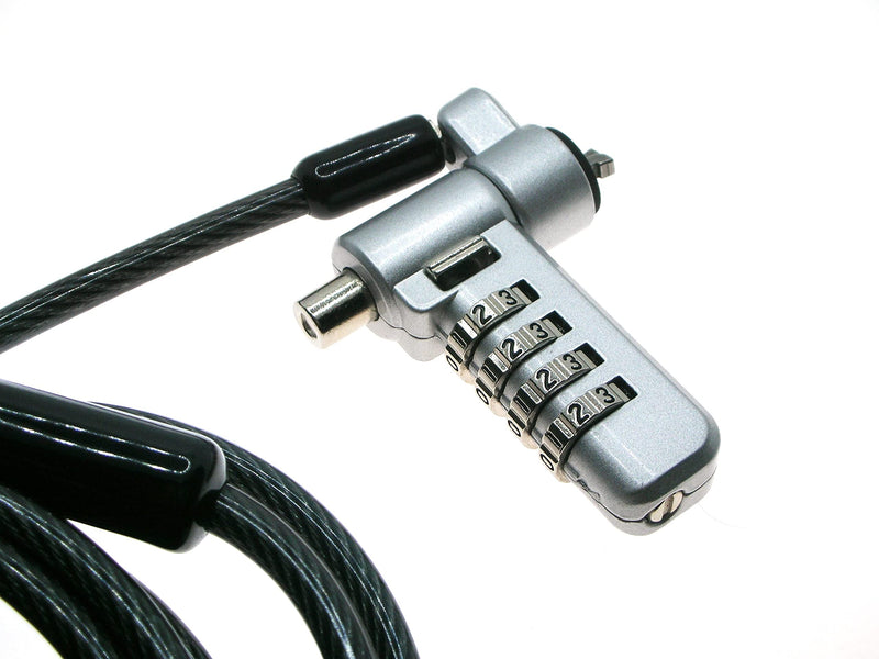 [AUSTRALIA] - Bosvision Laptop Security Cable Lock, for 3 Security Slots (K Standard, Nano and Wedge) Combination, 6.5 feet (200cm) Ø4.5mm Stainless Steel Cable 