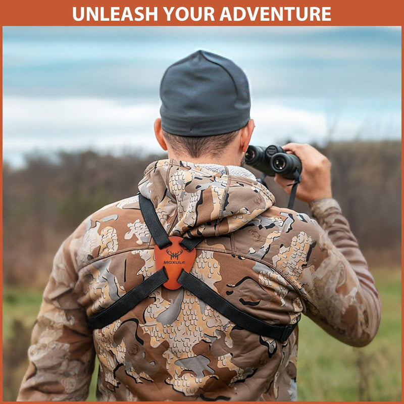 Binocular Harness Strap X-Shaped - Adjustable Bino Chest Straps for All Binoculars Hunting,Hiking and Birding - Black