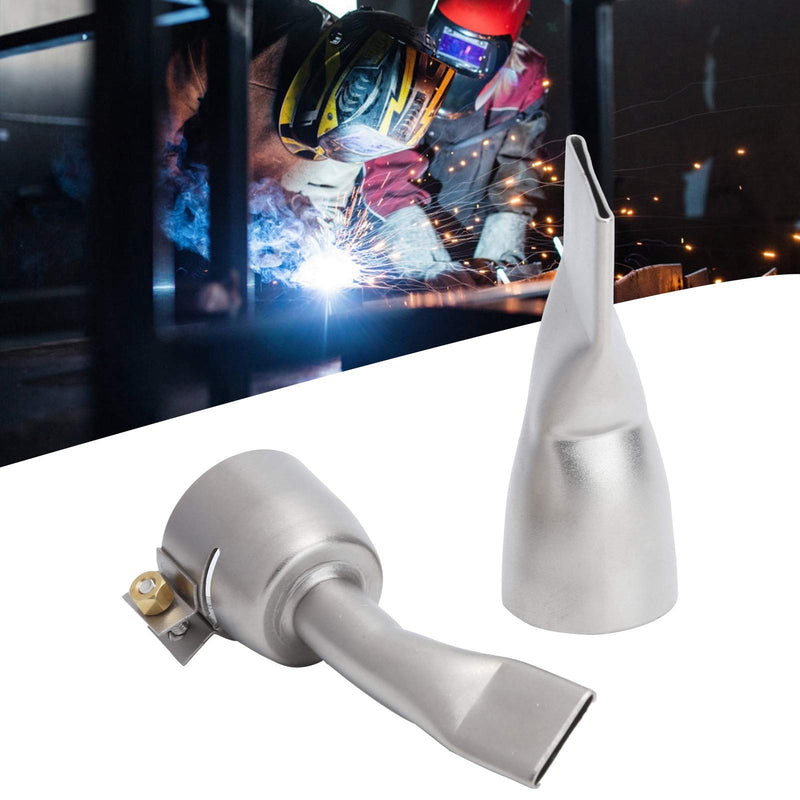 Ausla 2 Pieces Flat Welding Nozzle Heating Torch Flat Tips Nozzle 20mm Small 40mm Large Tip for Welding Tool