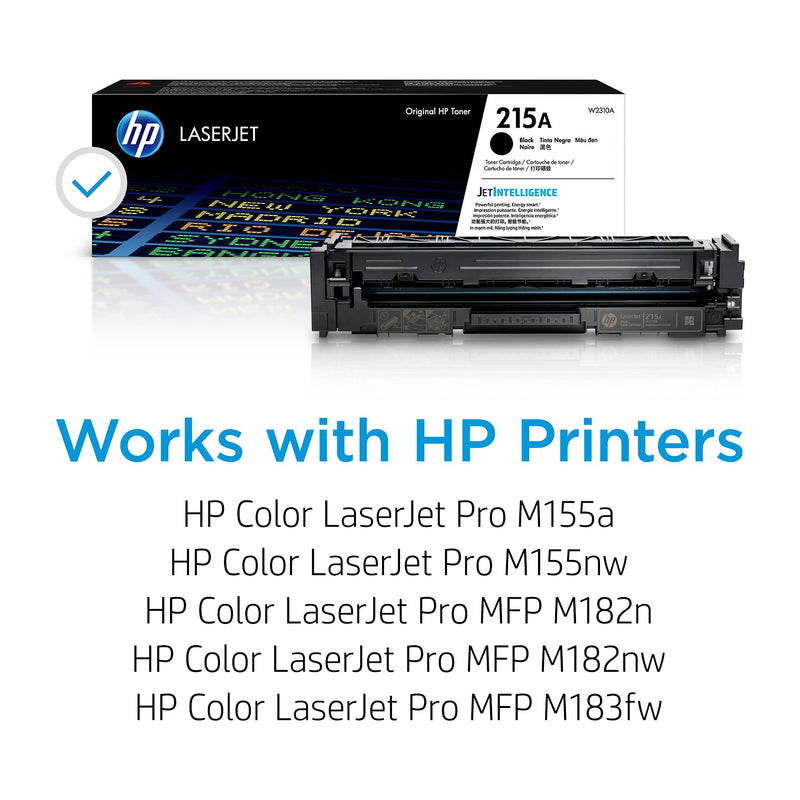 HP 215A Black Toner Cartridge | Works with HP Color LaserJet Pro M155, HP Color LaserJet Pro MFP M182, M183 Series | W2310A