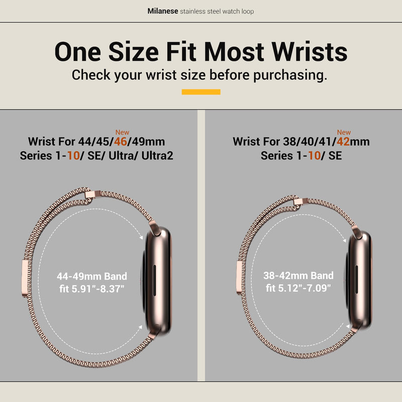 MAGEASY Milanese Band for Apple Watch Series 11, SE3 - Magnetic iWatch Bands for Women, Strong Magnets | for 38mm 40mm 41mm 42mm Apple Watch 1-7/8/9/10/11/SE/SE2/SE3 for 38/40/41/42mm Apple Watch Gold
