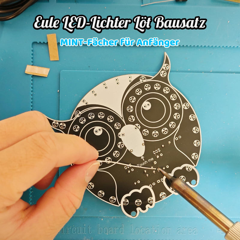 [AUSTRALIA] - DONGKER Soldering Kit, Owl Shape LED Light Soldering Exercise Kit, DIY Electronic Kits for Beginners, Teaching and Learning Training, DIY Soldering Project LED Lamps Kit with Touch Control, for STEM 