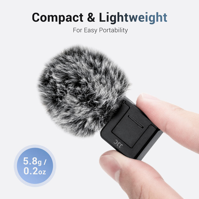 JJC Cold Shoe Wind Muff for Sony ZV-E10 II ZVE10 ZV-1F ZV1F ZV-1 II ZV1 ZV-E1 ZVE1 Vlog Cameras, Furry Windshield with Cold Shoe Mount Adapter for LED Light Microphone Attachment Vlogging Accessories Black For Sony Z Series Cameras