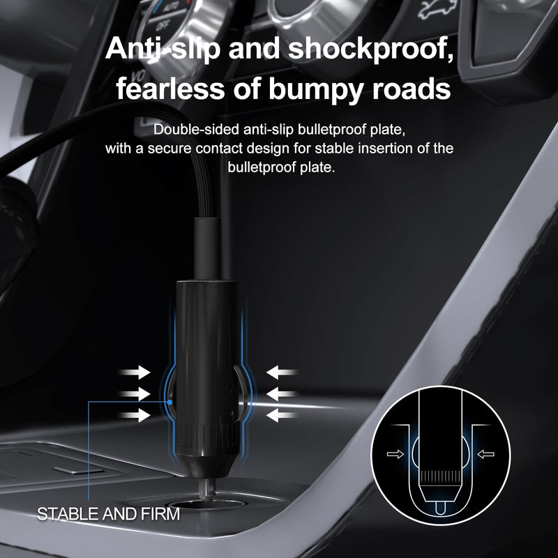 Dzytnsy 200W Car Fast Charging Station,6 Ports, Compatible with MacBook pro/Air/M5 M4 M3 M2 M1/Dell/Lenovo/HP,for iPhone 17/16/15 Series,Samsung Galaxy S26/S25 Ultra/S24 Series and More