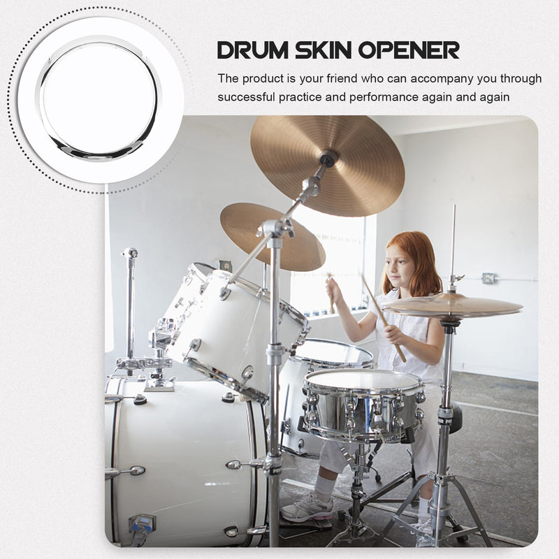 Mikinona Drum Skin Opener Bass Drum Head Hole Ring Replacement Tool Set Accessory Durable Cover Repair for Musical Instruments