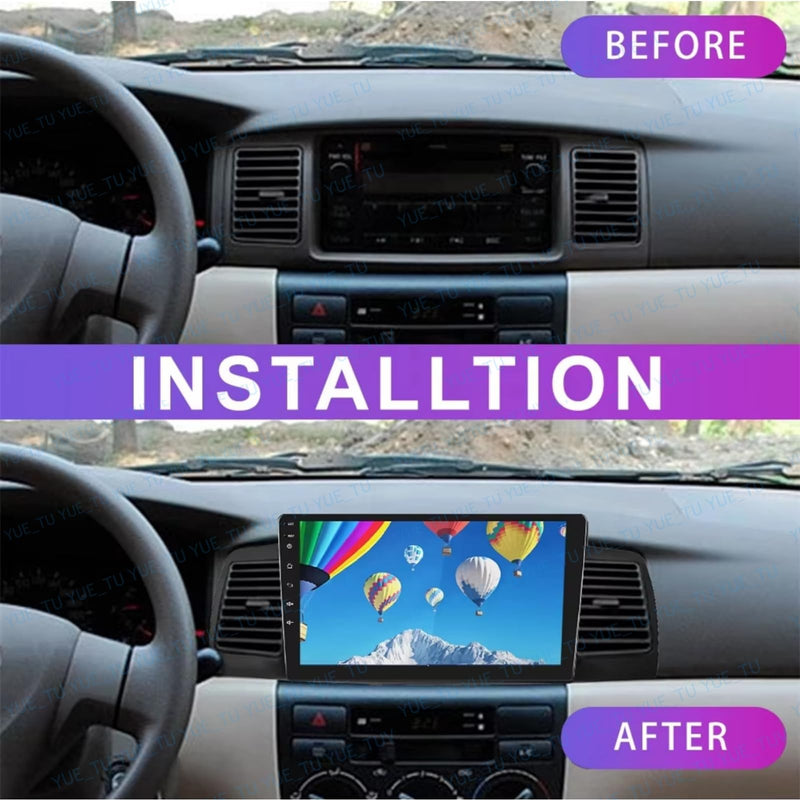 9inch 2DIN Installation Dash Kit fits for Toyota Corolla EX2013 2002-2006 Aftermarket Android Car Radio Stereo Mounting Fascia Panel Black