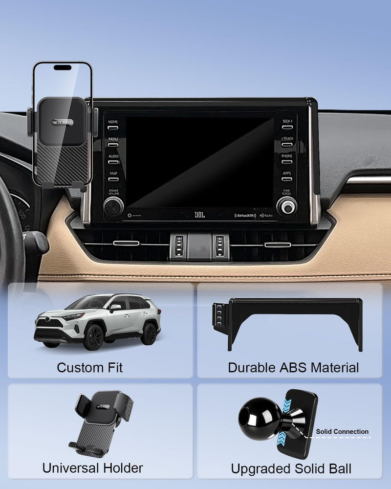SKYLOTEC Phone Holder for Toyota RAV4 2019-2025 7/8-inch Screen | RAV 4 Car Phone Mount Accessories, Automobile Cradles for iPhone All Smartphones, NOT for 9/10.5-inch/Prime XSE Universal Holder 2019-2025 Toyota RAV4 | 7/8-Inch