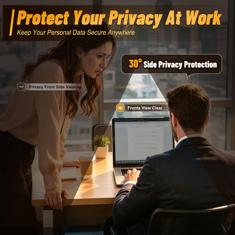 14 Inch Hanging Laptop Privacy Screen, Blue Light Filter, Anti-Glare | Hanging Laptop Privacy Screen With Anti-Glare And Eye Protection For 14" 16:9 & 16:10 Laptops. 14 Inch
