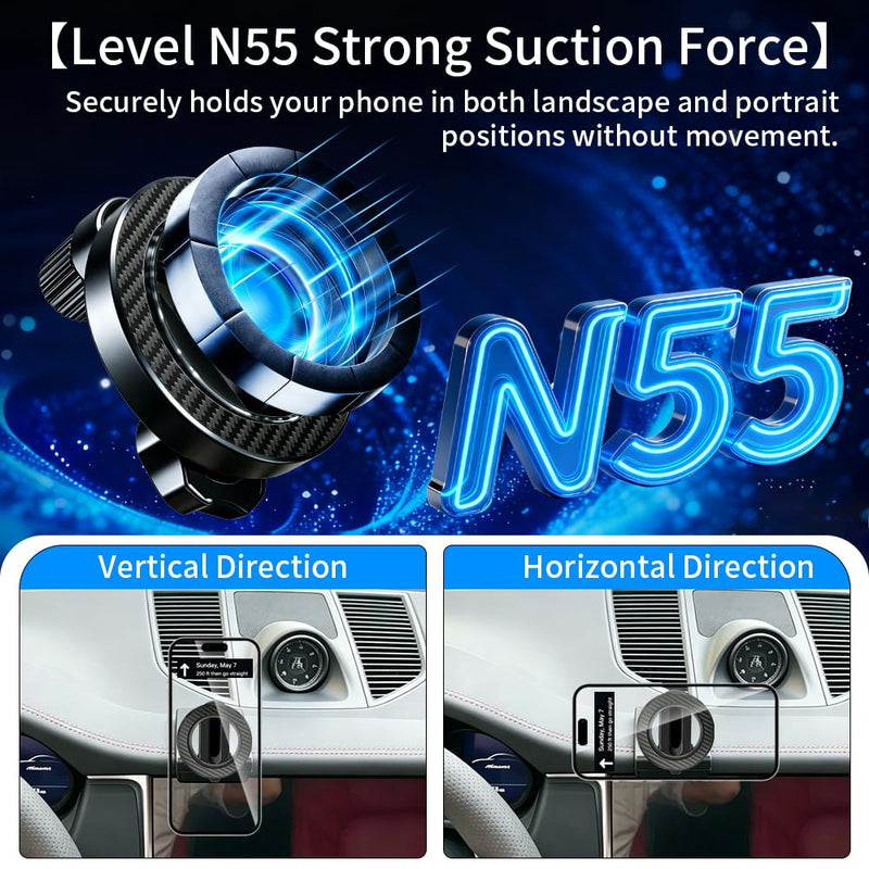 Car Phone Holder Mount for Porsche Macan 2015-2026 and Cayenne 2019-2023 | Accessories Magnetic Cellphone Stand, Cell Phones Navigation Charging Screen Cradles,Double 360°Rotation,for Magsafe Magnet