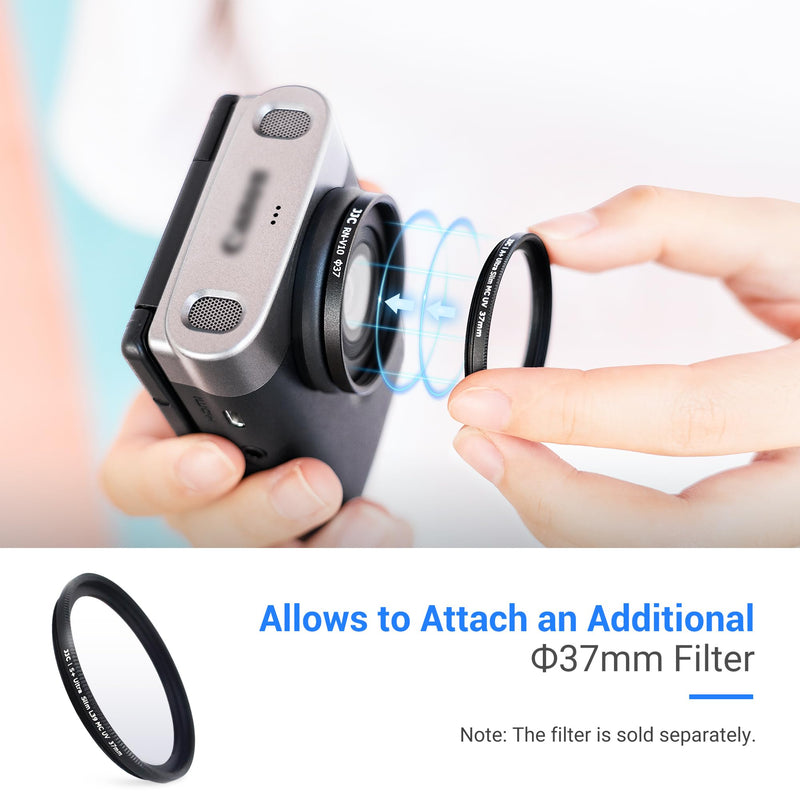 [AUSTRALIA] - Adherent Thread Filter Adapter Lens Adapter Ring for Canon V10 Camera, V10 Lens Adapter Installing 37MM UV CPL ND Filter, Includes 37mm Snap-On Lens Cap & Cap Keeper String（Not Include Any Filters） 