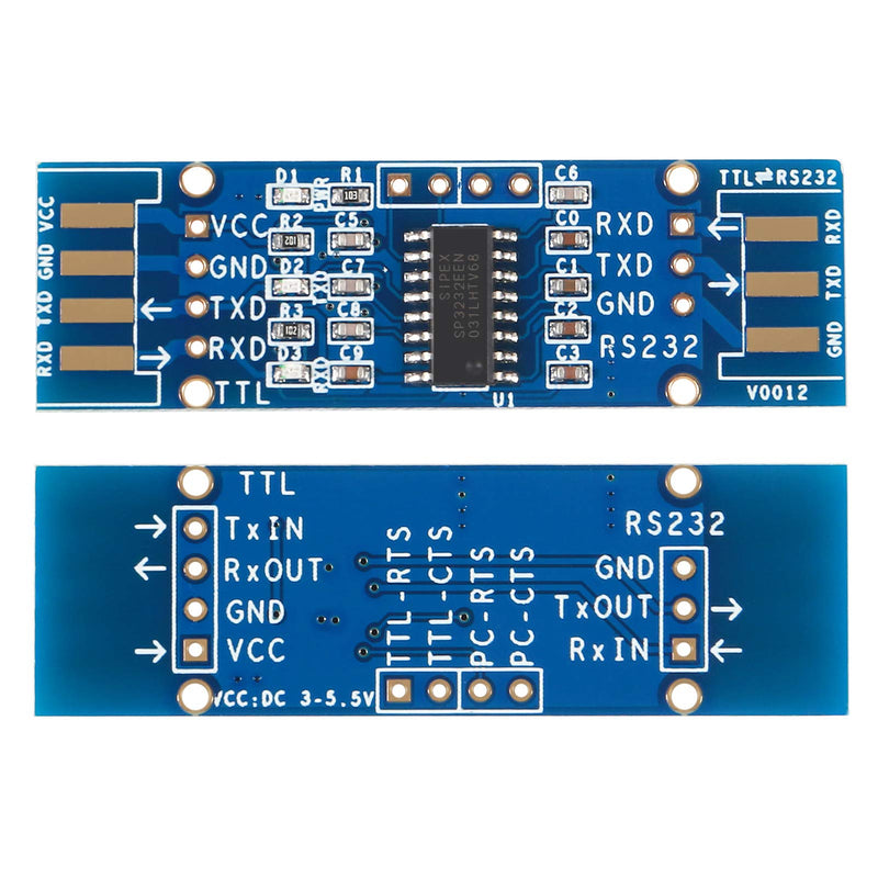 3pcs TTL to RS232 Module TTL RS232 Mutual Conversion Module Serial Level Conversion to SP232 for MCU, ARM, FPGA, for Arduino TTL Serial Port communicates with RS232 Level Device